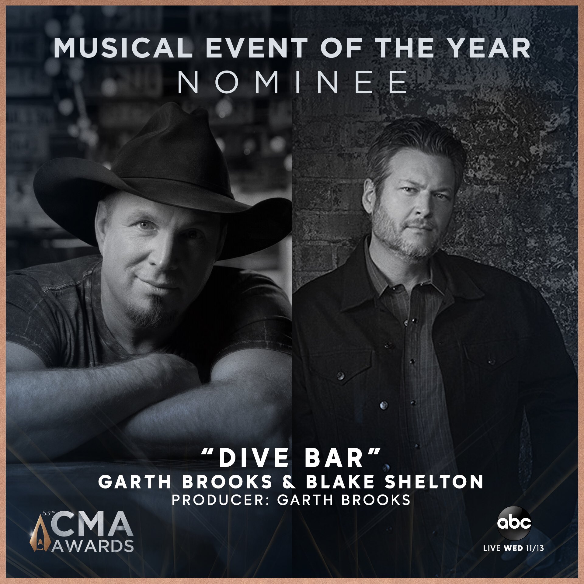 Garth Brooks nominated for CMA music event of the year